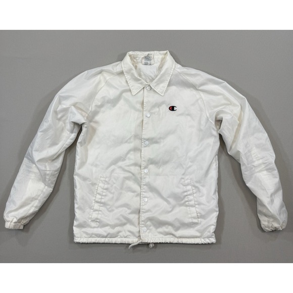 Champion Life West Breaker Edition Coaches Jacket Men's Medium White Button Up - Picture 1 of 10